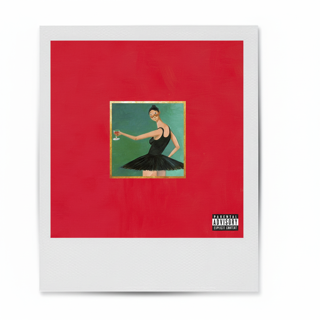 kanye west my beautiful dark twisted fantasy polaroid